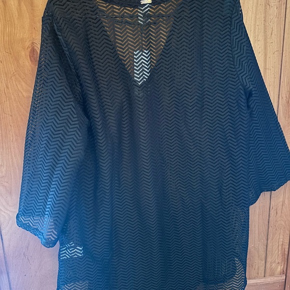NWT CALVIN KLEIN BASIC BLACK SWIMSUIT COVERUP - Picture 6 of 8